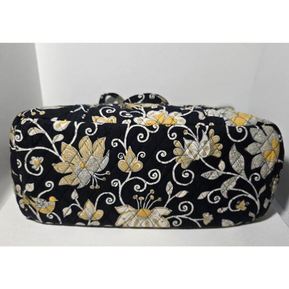Vera Bradley X Large Tote Bag & Snap Card/ID Wallet Yellow Bird Black/Yellow - Picture 8 of 14
